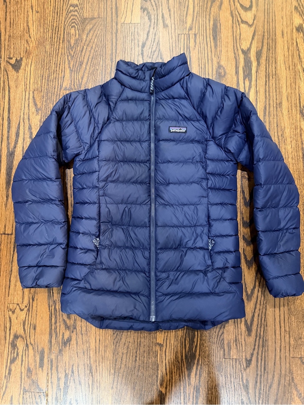 Patagonia youth puffy jacket navy blue size 12 kids L